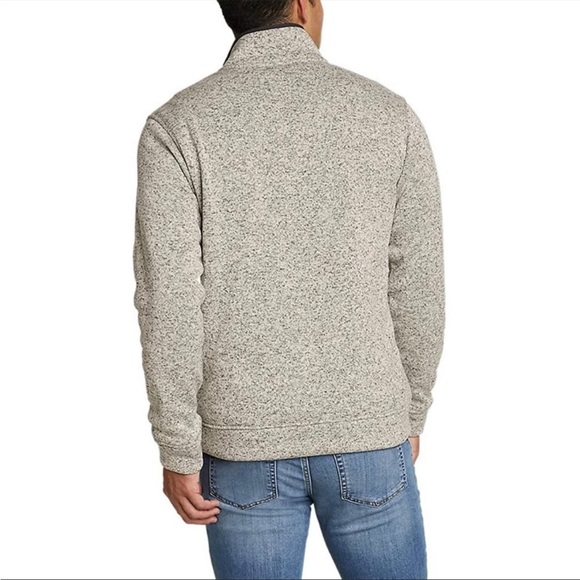Eddie Bauer Men’s Snap Radiator Fleece Sweater medium grey - Picture 4 of 6